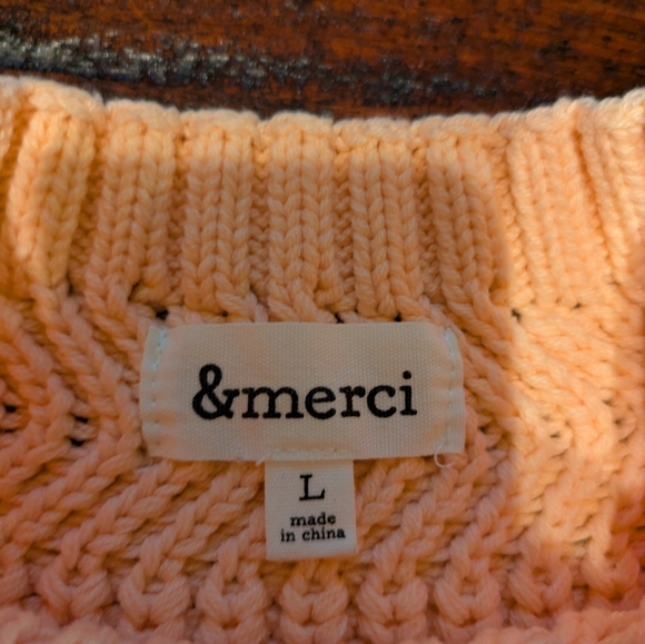 &merci Striped Knit Sleeveless Sweater L - Picture 3 of 14